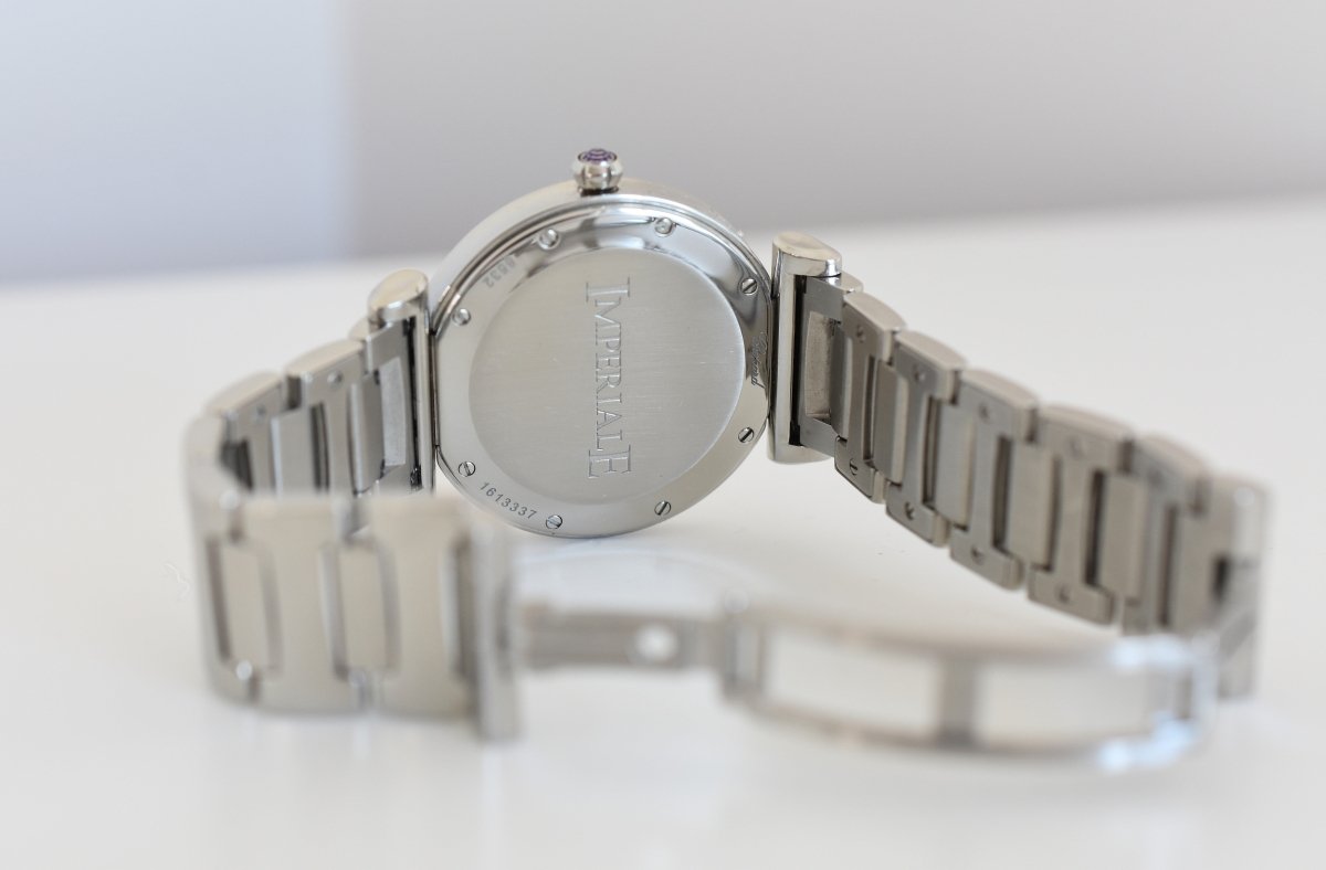 Montre CHOPARD "Impériale" en acier, améthyste et diamants - Castafiore