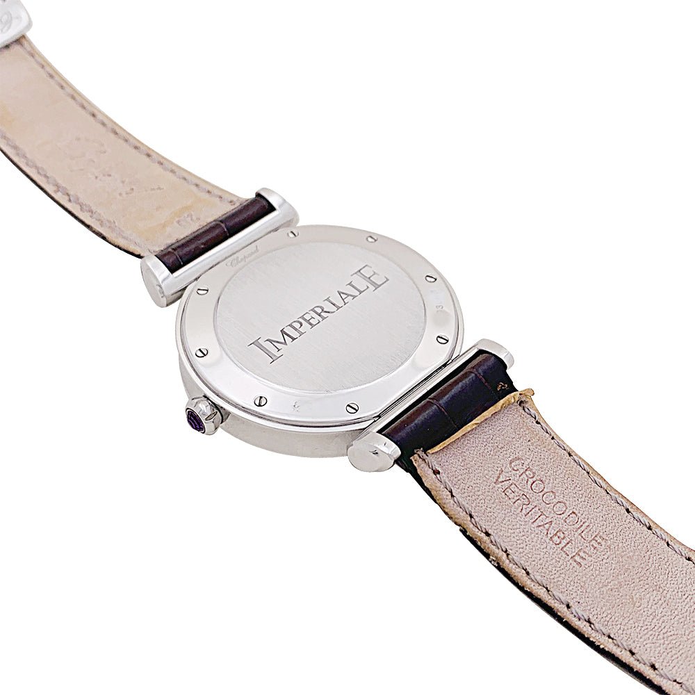 Montre CHOPARD "Impériale" en acier, cuir et nacre - Castafiore