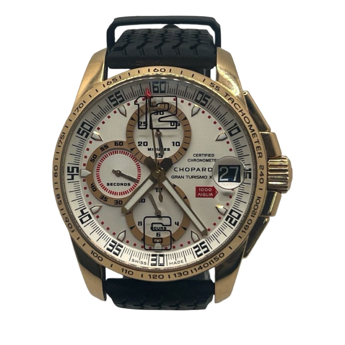 Montre CHOPARD "Mille Miglia" en or rose et cuir - Castafiore