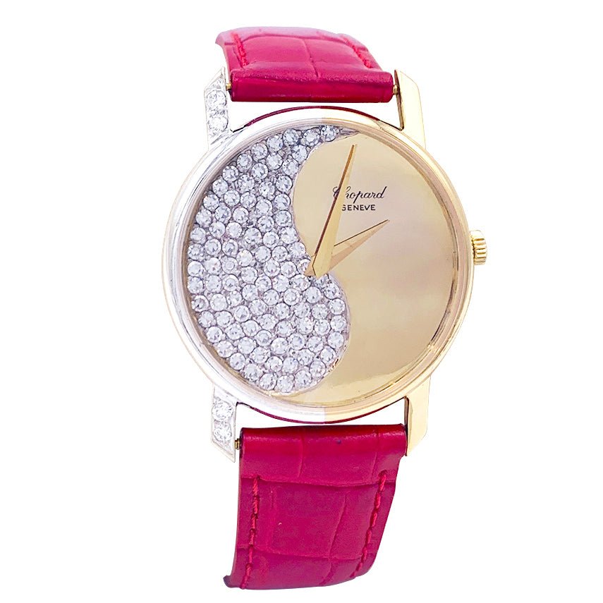 Montre Chopard, or jaune, or blanc, diamants. - Castafiore