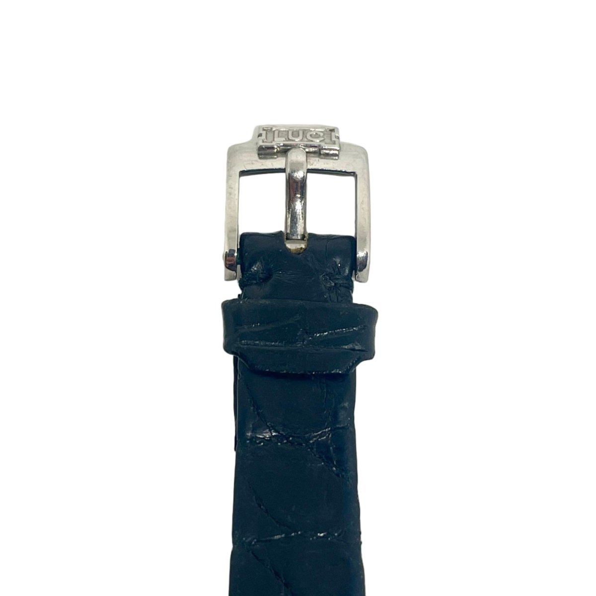 Montre CHOPARD "Tank "en or blanc et cuir - Castafiore