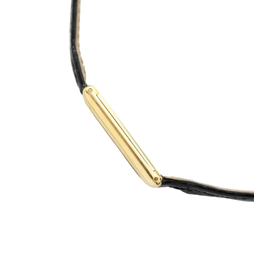 Montre CHOPARD "Tank" en or jaune et cuir - Castafiore