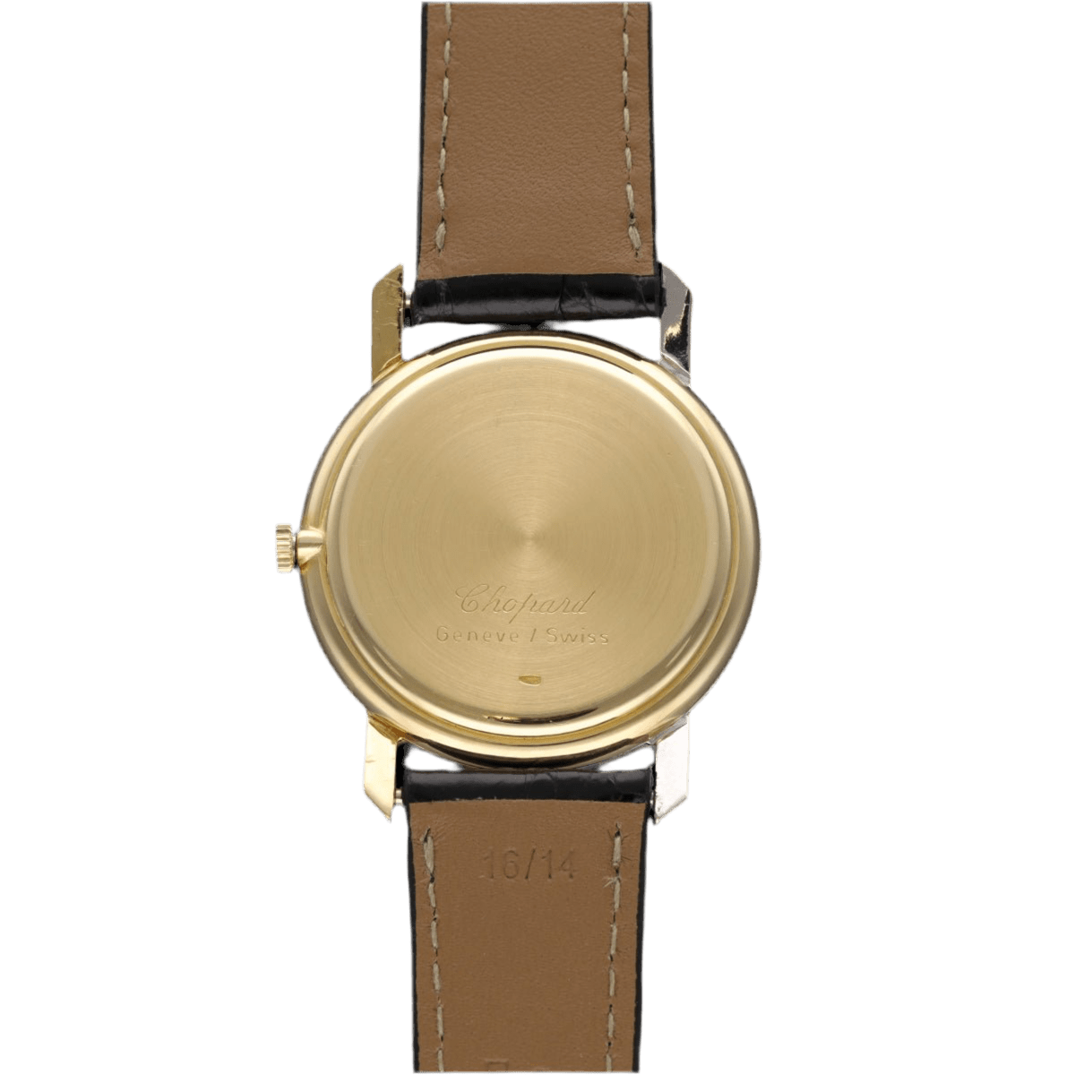 Montre CHOPARD "Yin et Yang" en or jaune, or blanc, cuir et diamants - Castafiore