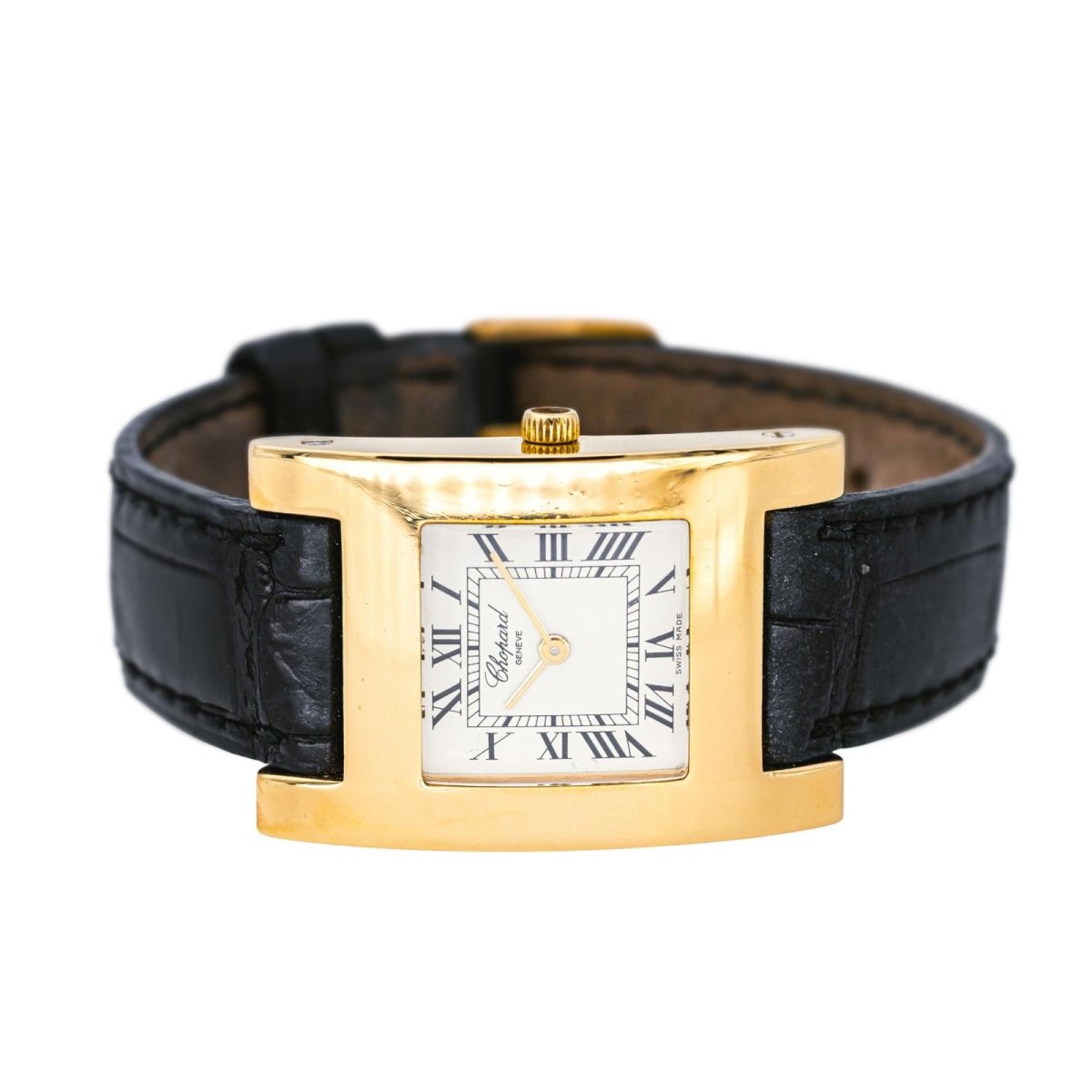 Montre CHOPARD "Your Hour" en or jaune, cuir et quartz - Castafiore
