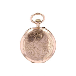 Montre COL Gravé motifs floraux en or rose - Castafiore