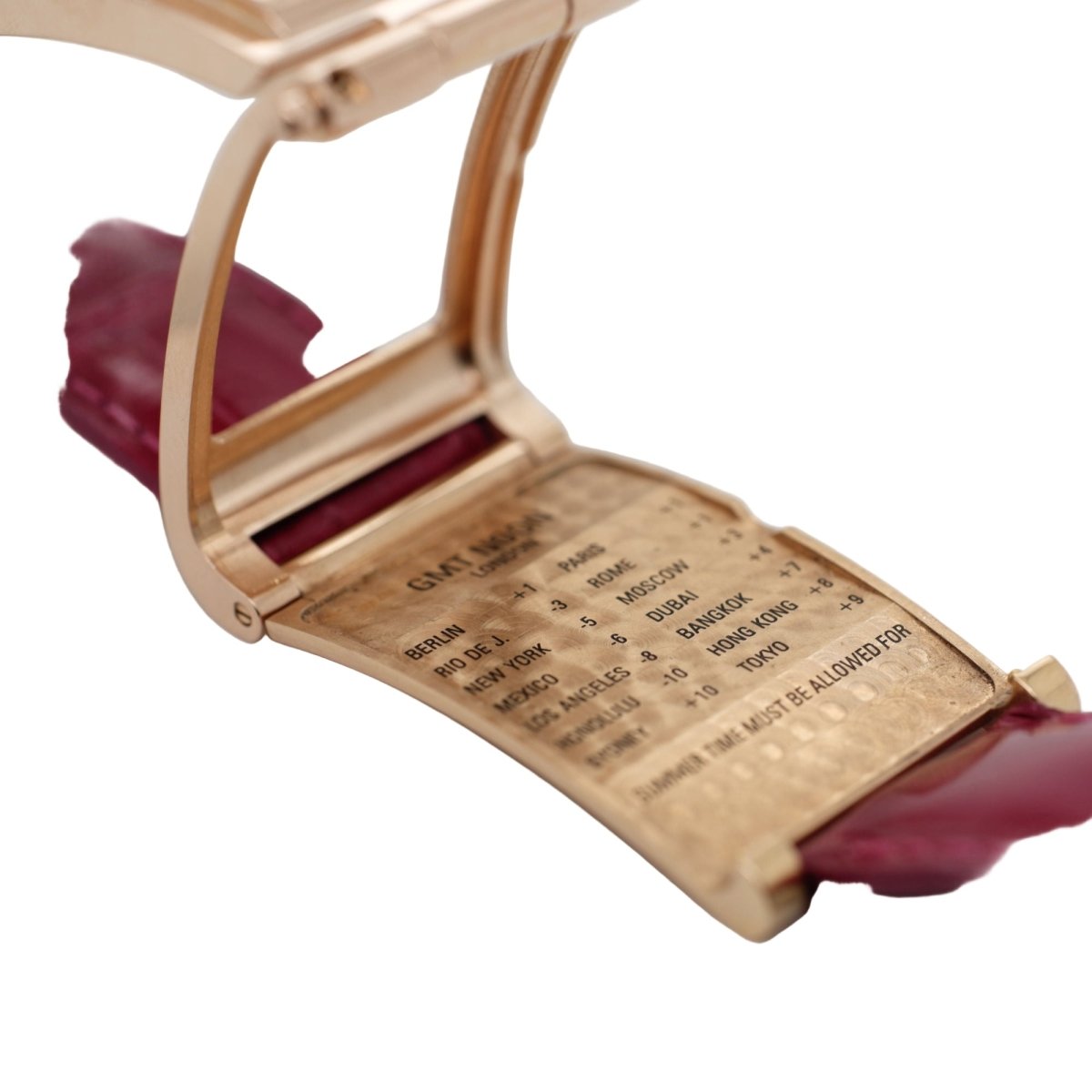 Montre CORUM "Tobogan Flip Up" en or rose et quartz - Castafiore