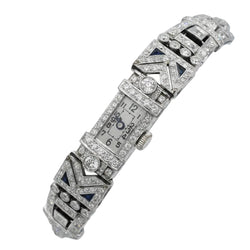 Montre de femme en or blanc, platine et diamants - Castafiore
