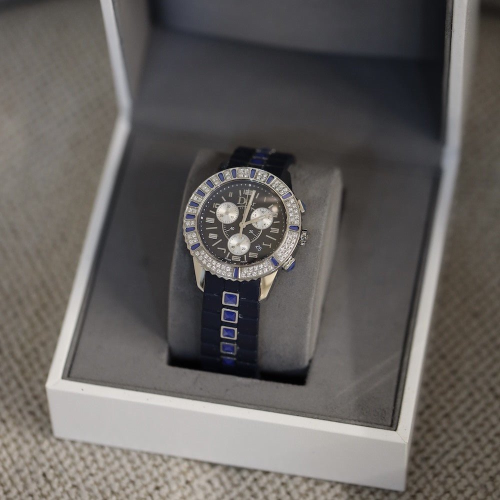 Montre DIOR "Christal Chronographe" en acier - Castafiore