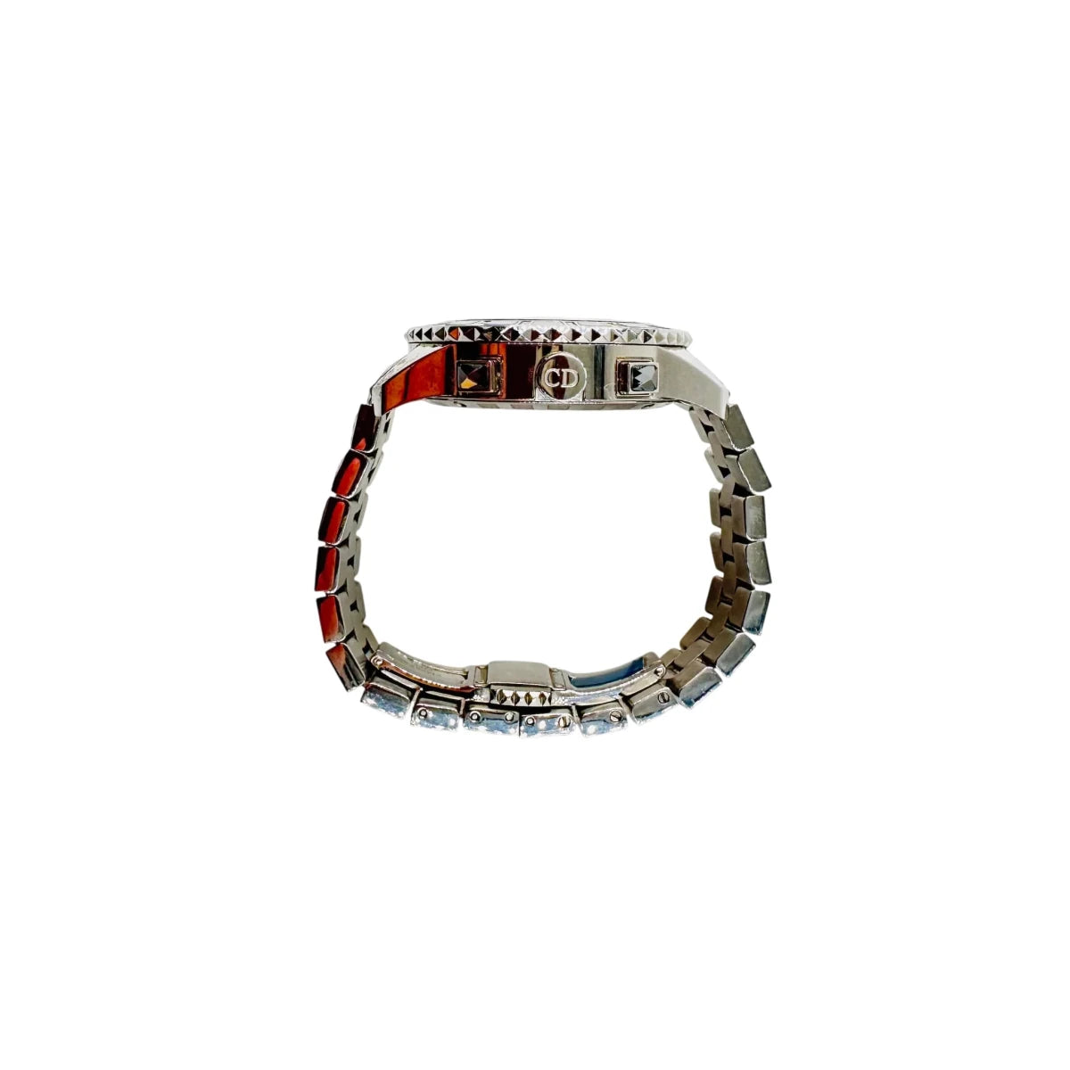Montre DIOR "Christal" en acier, cristal saphir et diamants - Castafiore