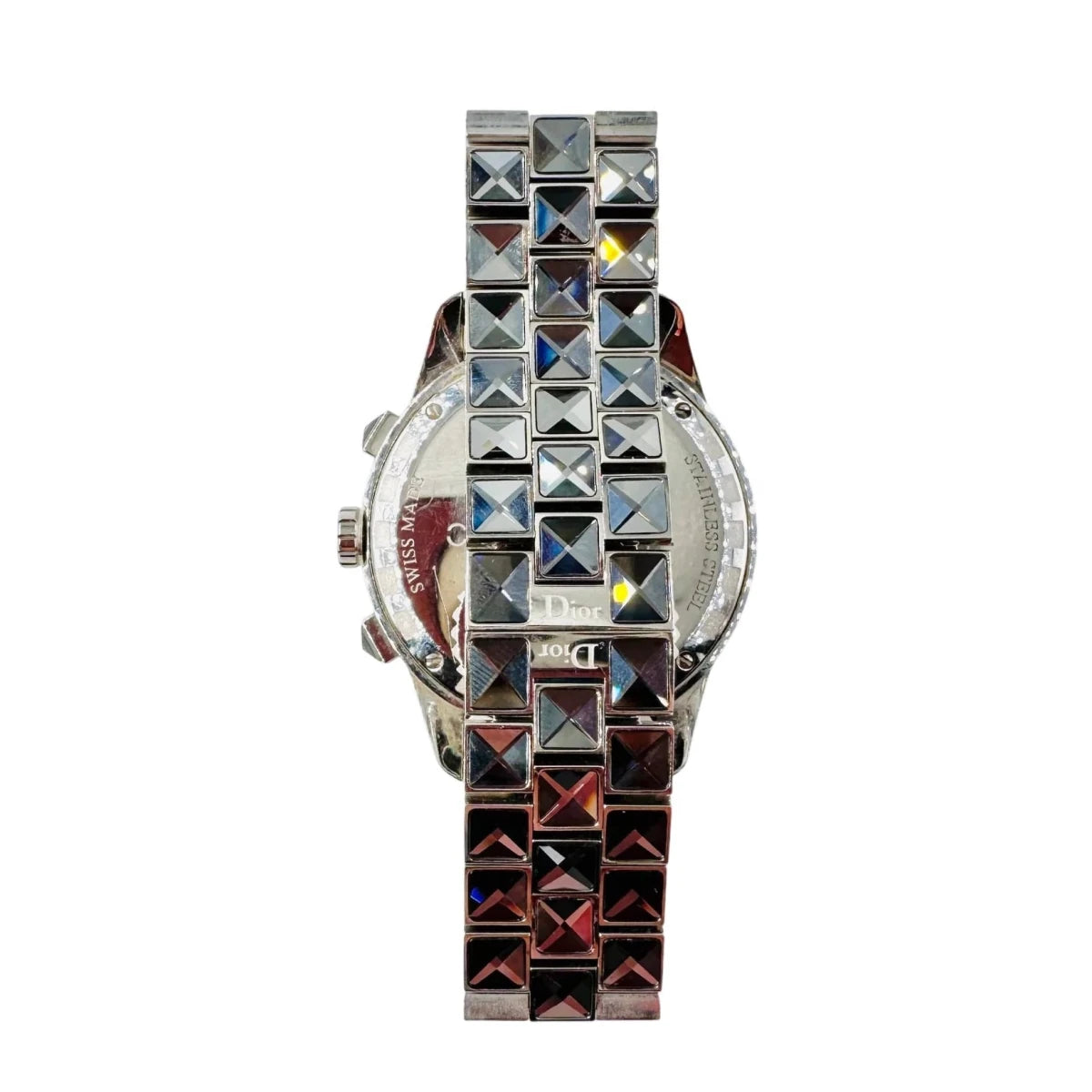 Montre DIOR "Christal" en acier, cristal saphir et diamants - Castafiore