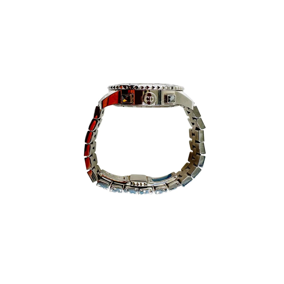 Montre DIOR "Christal" en acier, cristal saphir et diamants - Castafiore