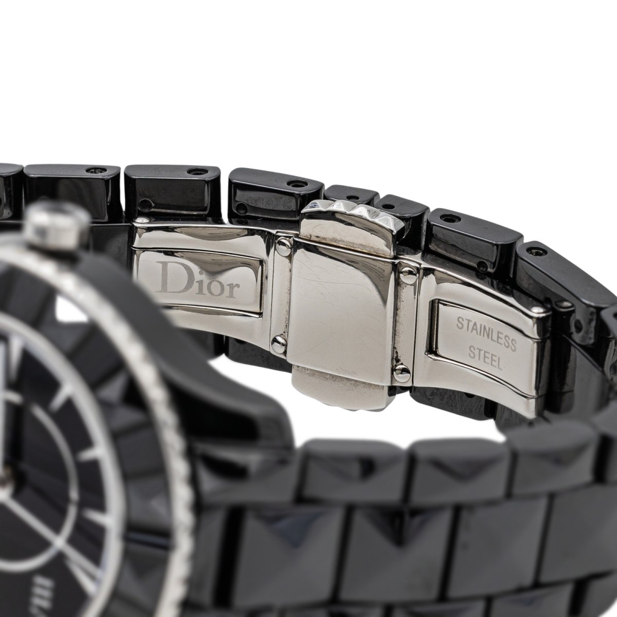 Montre DIOR "VIII" en céramique noire et saphir - Castafiore