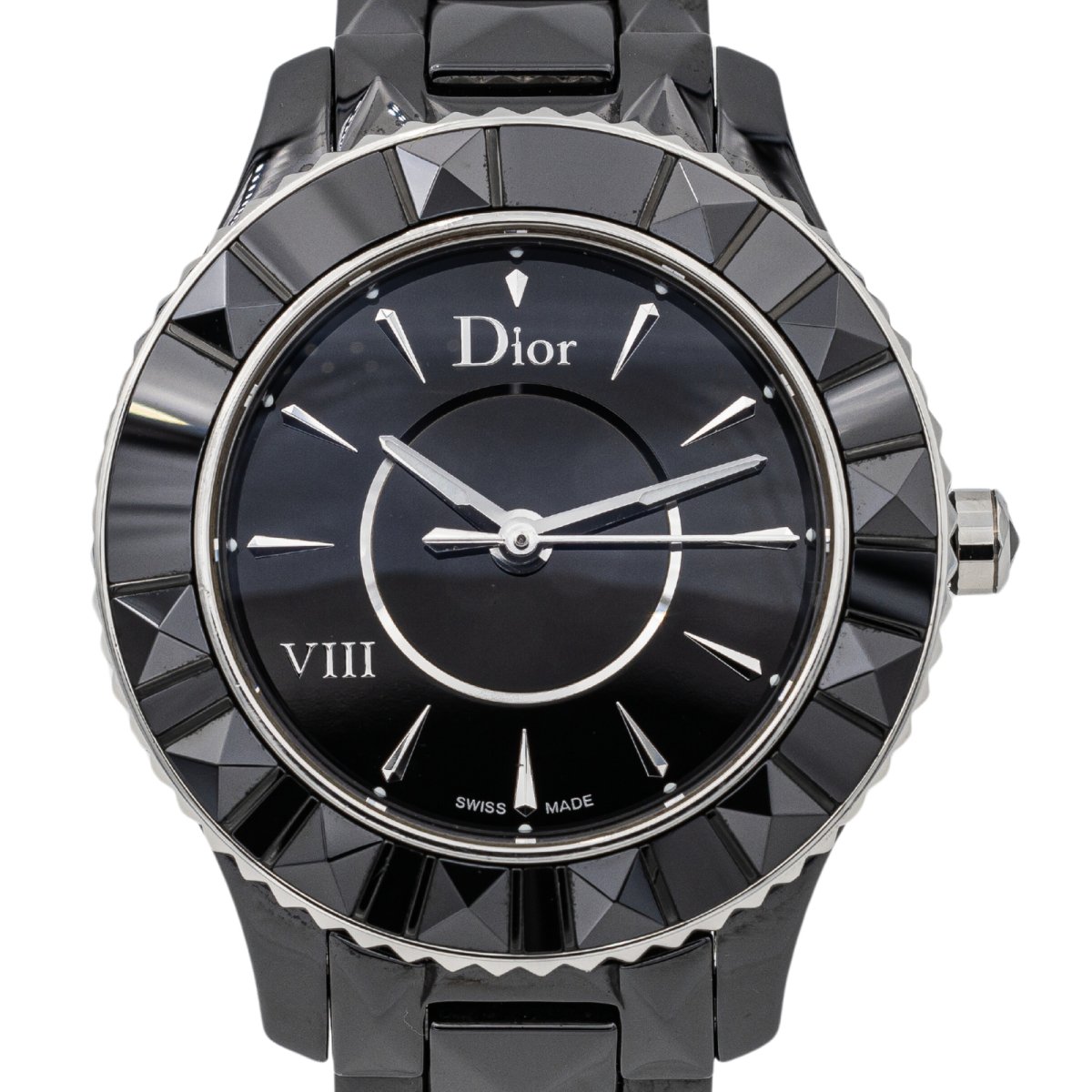 Montre DIOR "VIII" en céramique noire et saphir - Castafiore