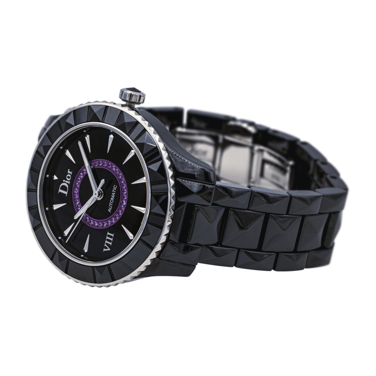 Montre DIOR "VIII" en céramique, saphir et améthyste - Castafiore