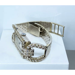 Montre en or blanc 18 carats sertie de diamants - Castafiore