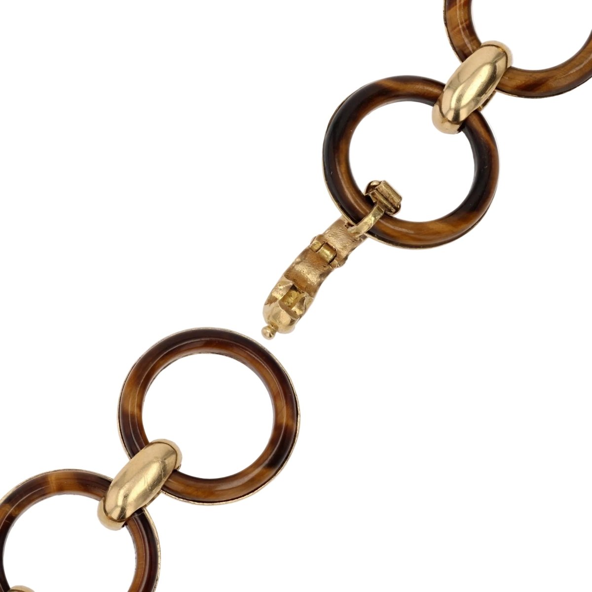 Montre en or jaune et oeil de tigre - Castafiore