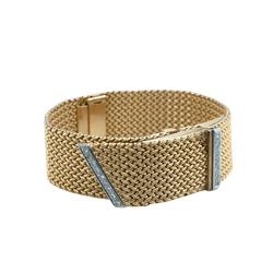 Montre en or jaune, platine et diamants - Castafiore