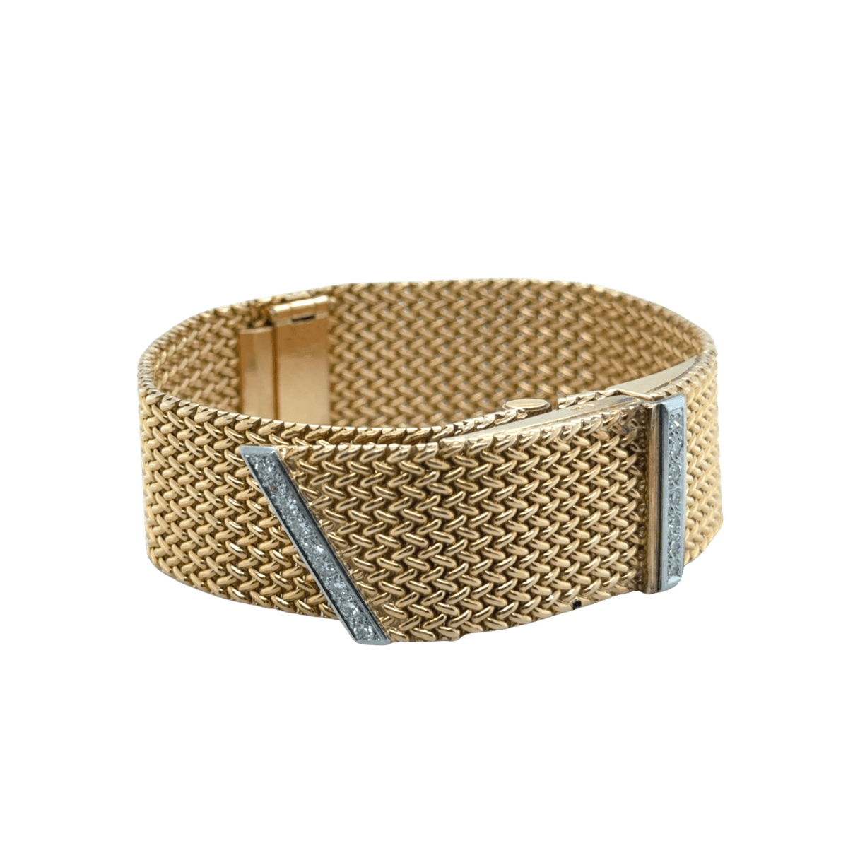 Montre en or jaune, platine et diamants - Castafiore