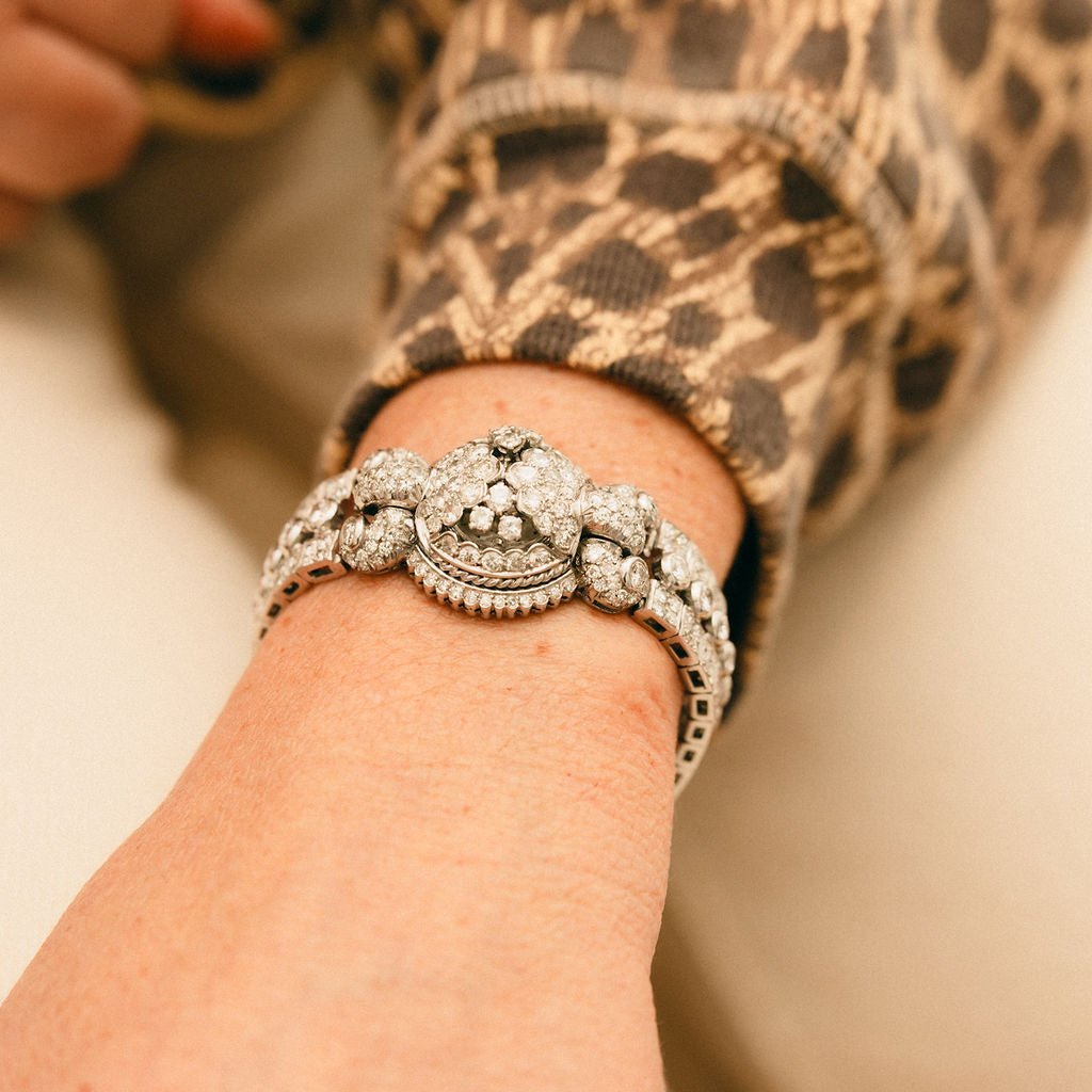 Montre en platine et diamants - Castafiore