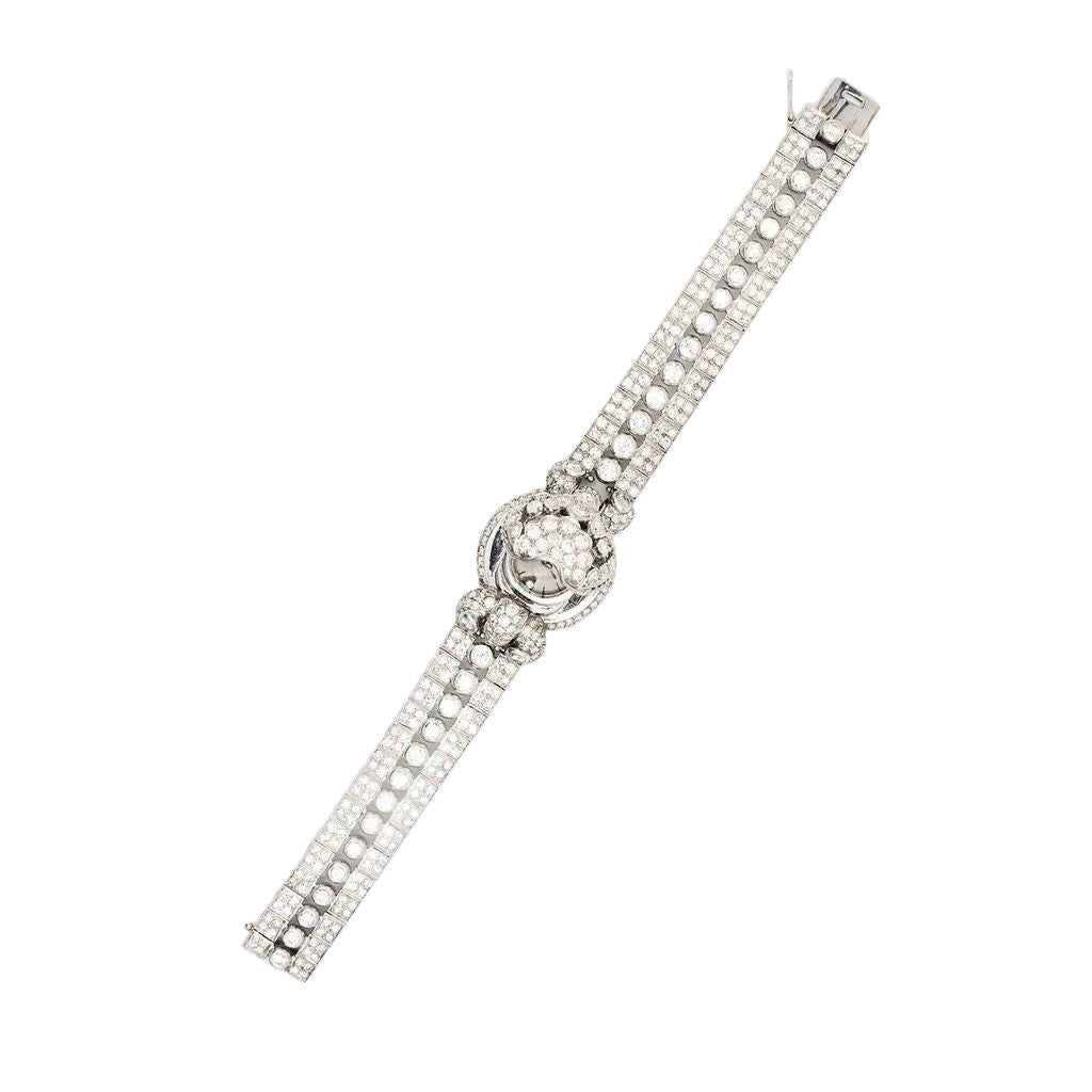 Montre en platine et diamants - Castafiore