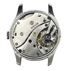 Montre ETERNA "Calatrava" en acier inoxydable et cuir - Castafiore