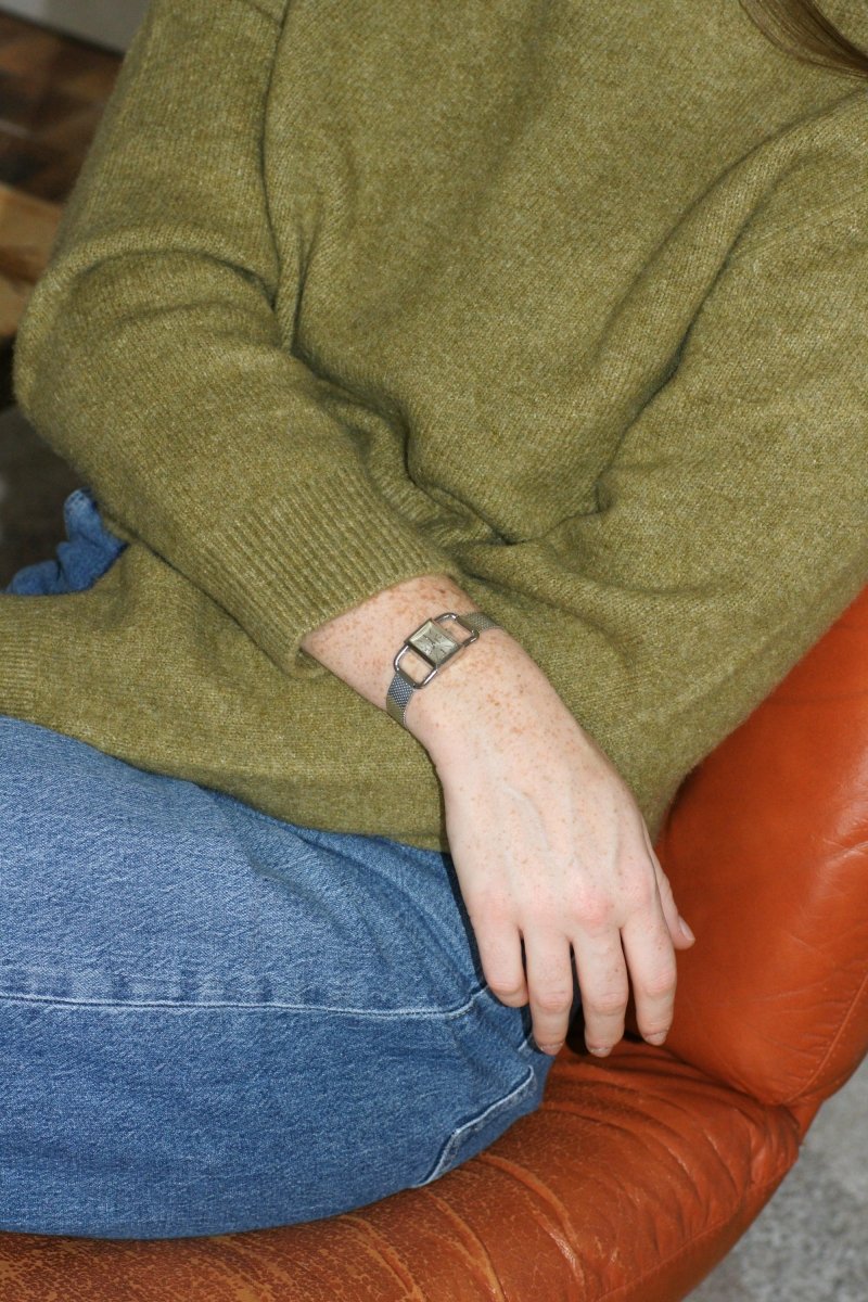 Montre Etrier Jaeger LeCoultre pour Hermès Acier Années 70 - Castafiore