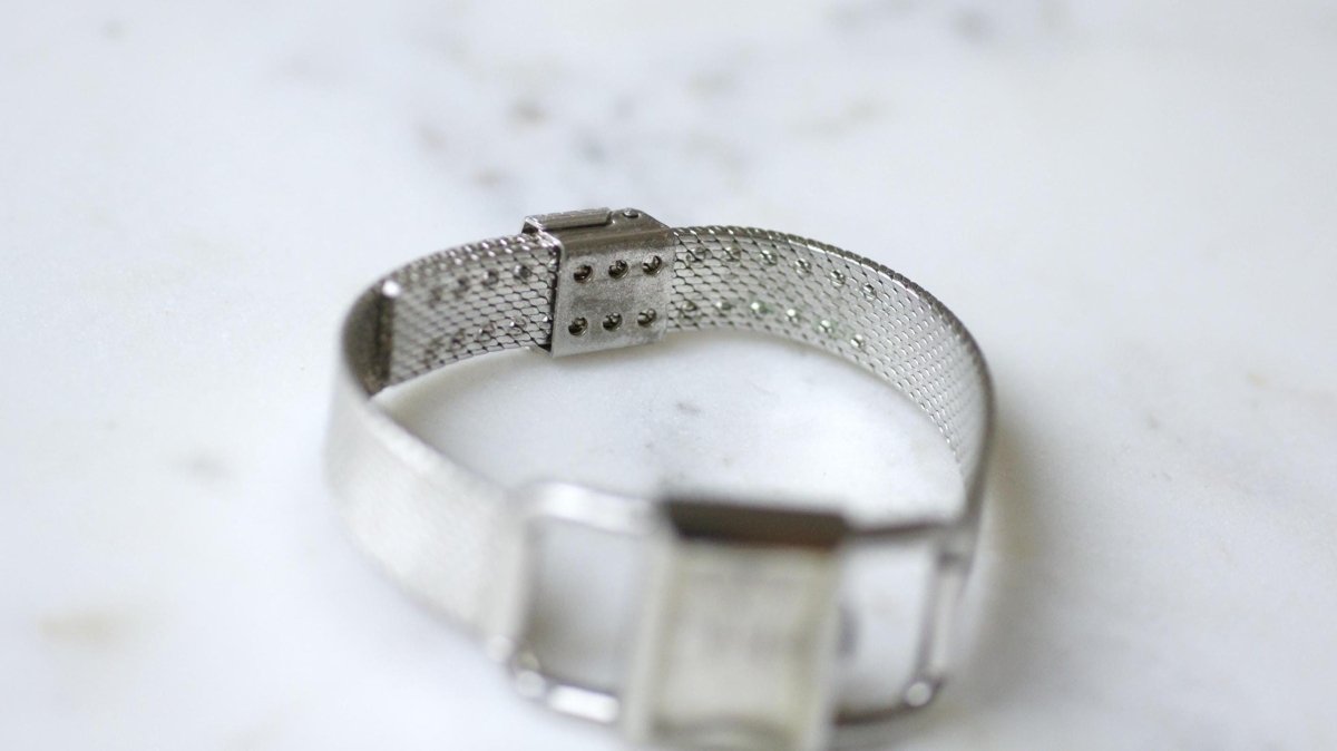 Montre Etrier Jaeger LeCoultre pour Hermès Acier Années 70 - Castafiore