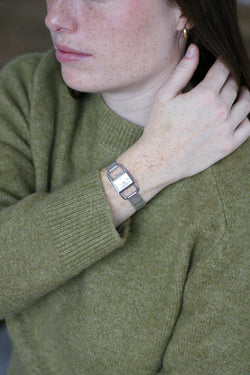 Montre Etrier Jaeger LeCoultre pour Hermès Acier Années 70 - Castafiore