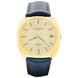 Watch Favre Leuba, yellow gold, leather.