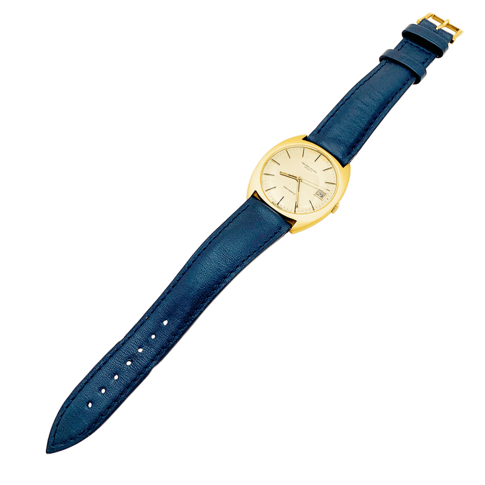 Watch Favre Leuba, yellow gold, leather.