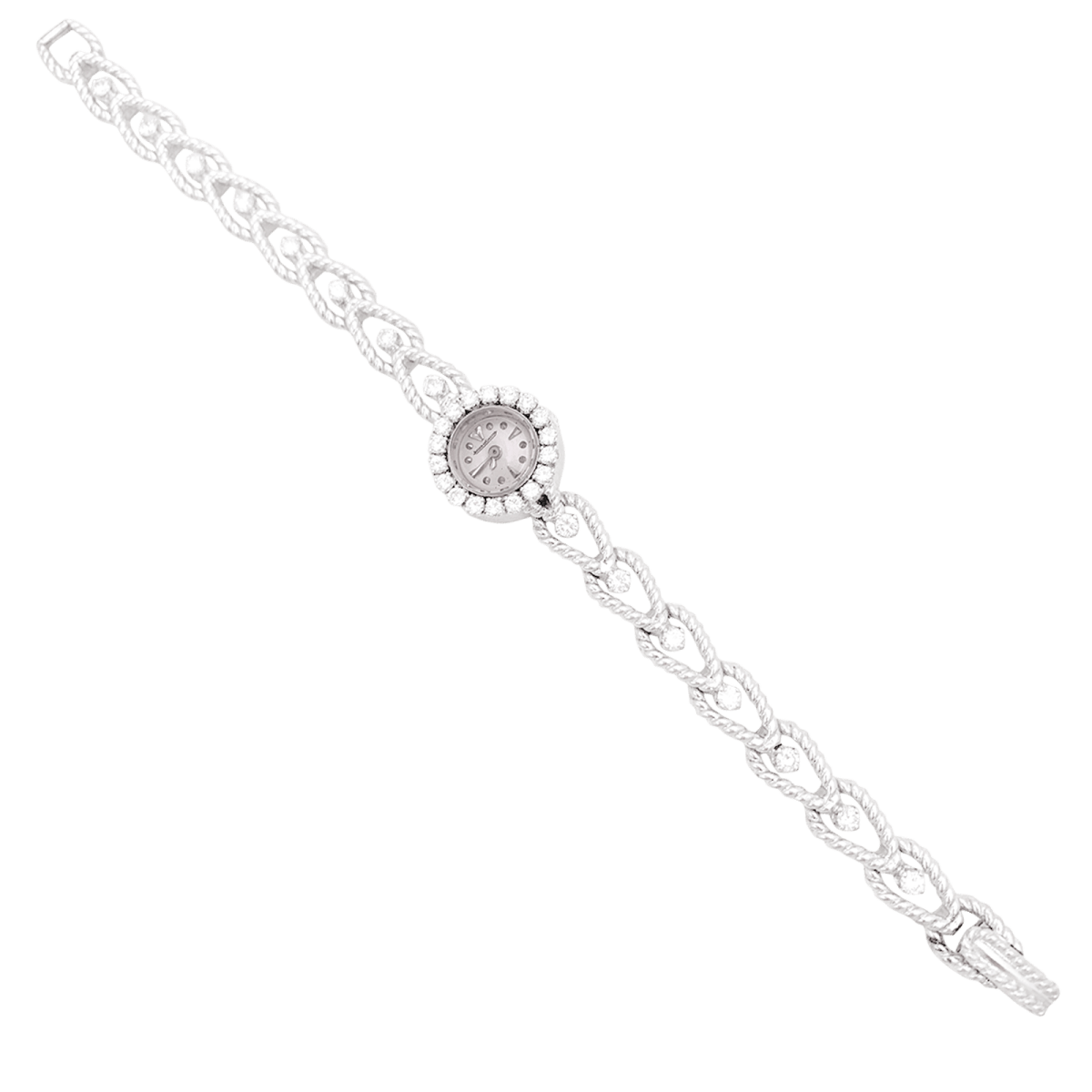 Montre Femme JAEGER - LECOULTRE en or blanc et diamants - Castafiore