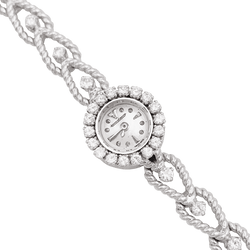 Montre Femme JAEGER - LECOULTRE en or blanc et diamants - Castafiore