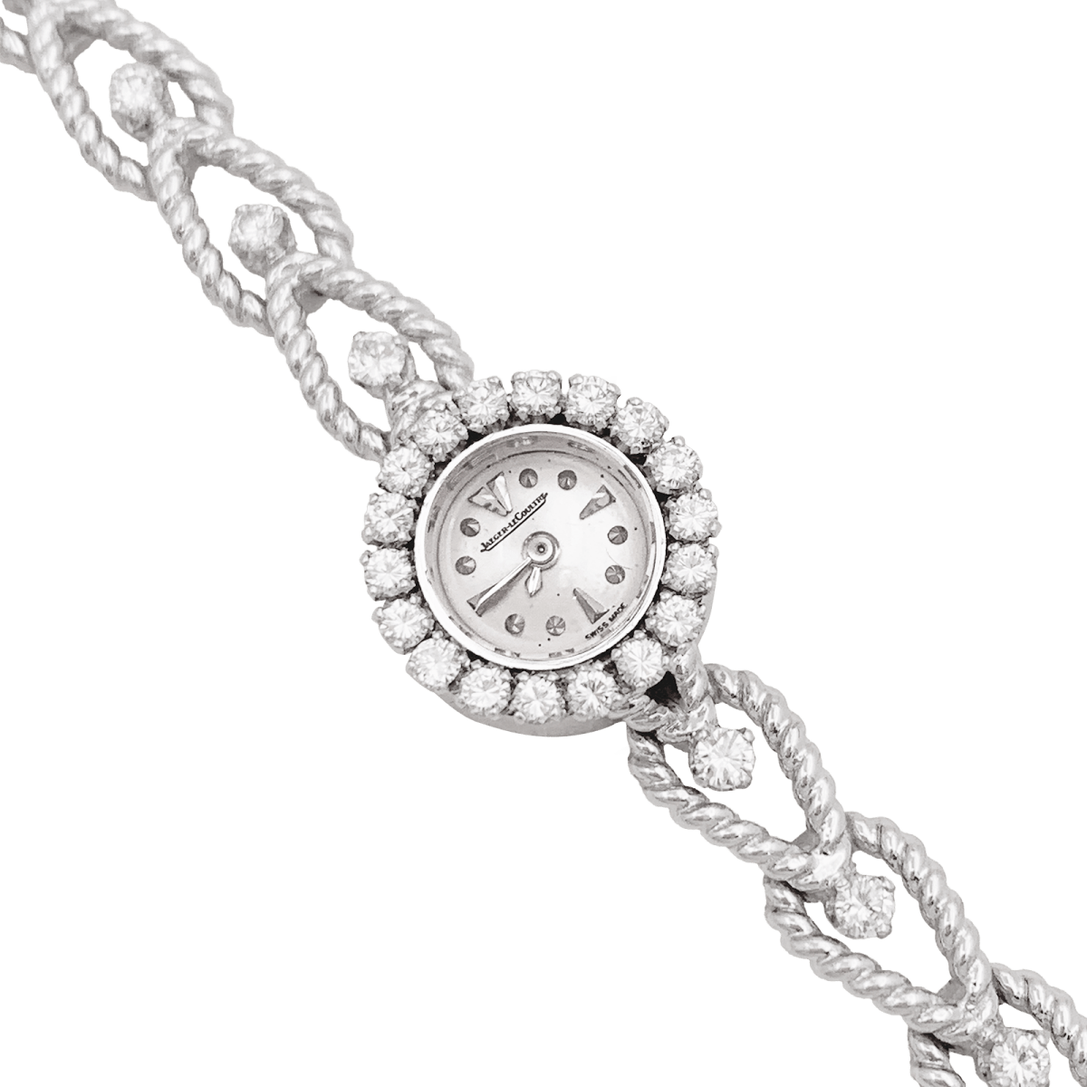 Montre Femme JAEGER - LECOULTRE en or blanc et diamants - Castafiore