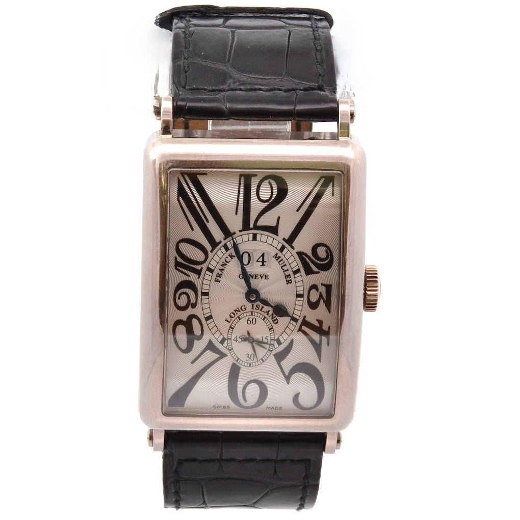 Montre FRANCK MULLER "Master of Complications" en or, saphir et cuir - Castafiore