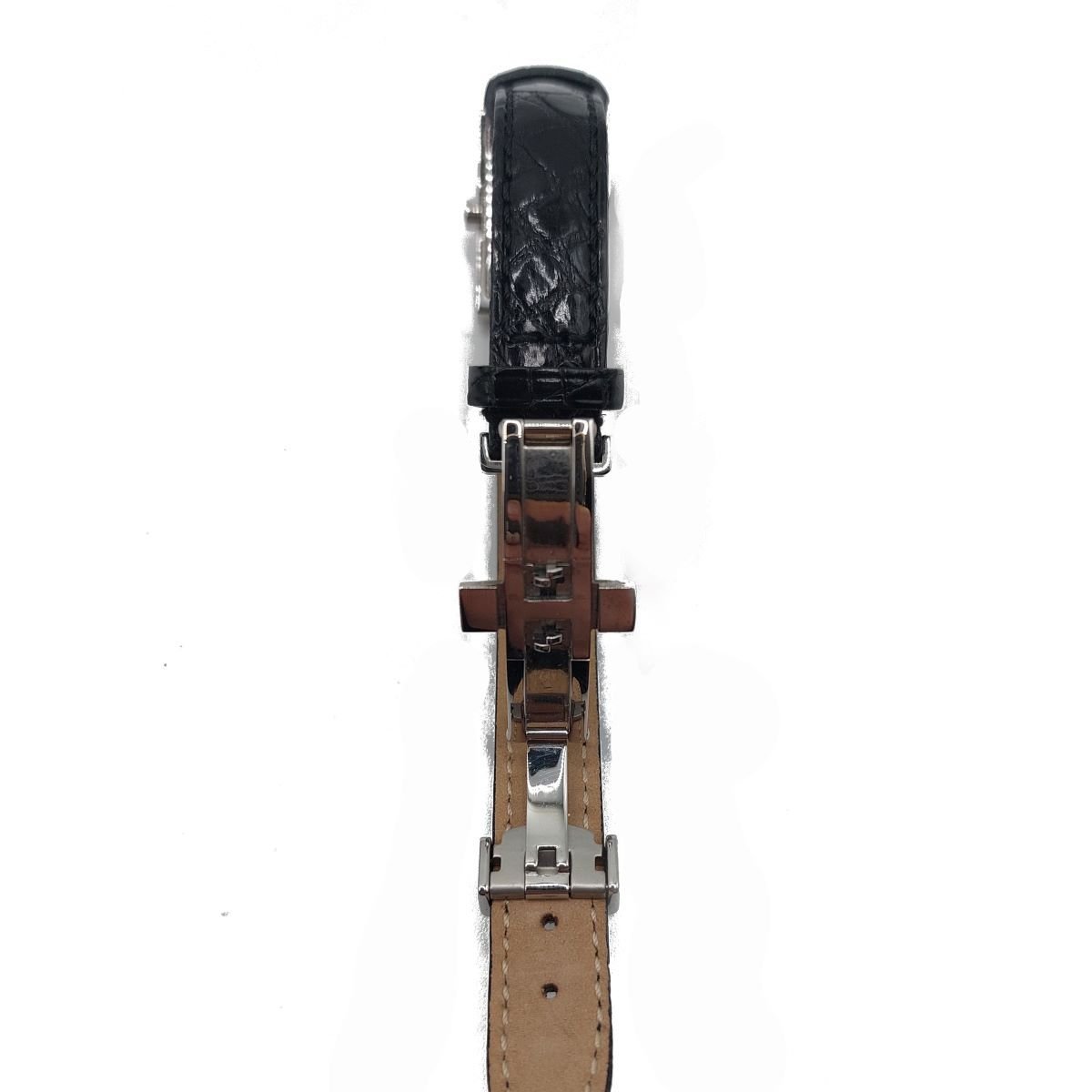 Montre FRED "Ligne 36" en acier, cuir, quartz et diamants - Castafiore