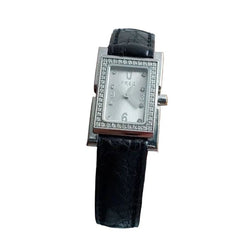 Montre FRED "Ligne 36" en acier, cuir, quartz et diamants - Castafiore