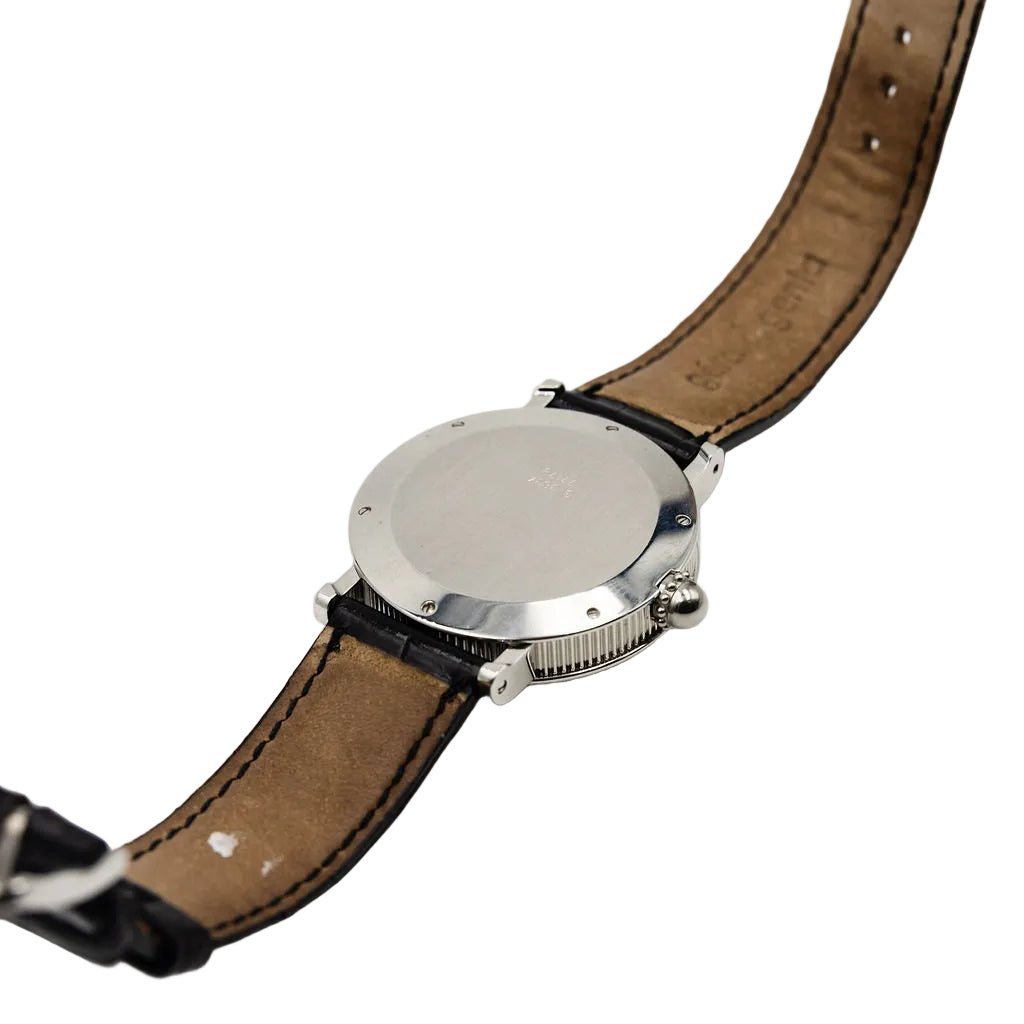 Montre GÉRALD GENTA "Rétro Classic" en acier et cuir - Castafiore