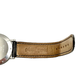 Montre GÉRALD GENTA "Rétro Classic" en acier et cuir - Castafiore