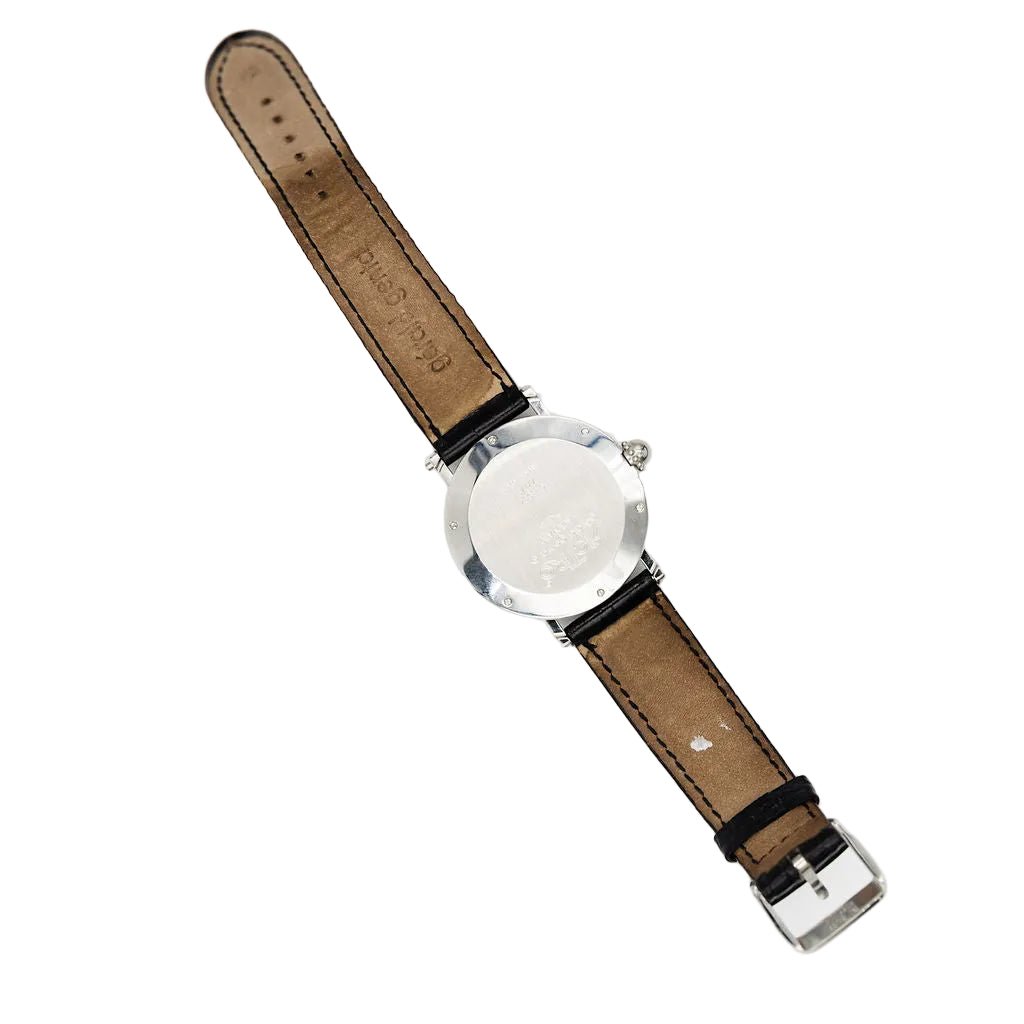 Montre GÉRALD GENTA "Rétro Classic" en acier et cuir - Castafiore