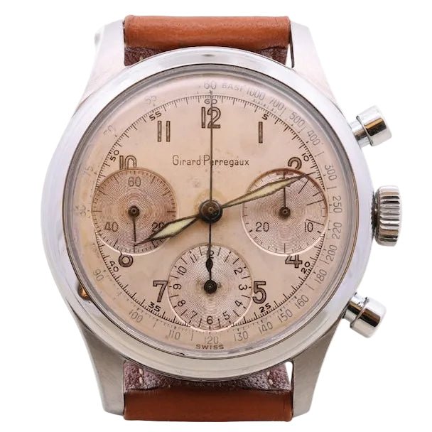 Montre GIRARD-PERREGAUX "Chronographe" en cuir - Castafiore