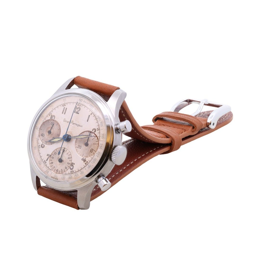 Montre GIRARD-PERREGAUX "Chronographe" en cuir - Castafiore