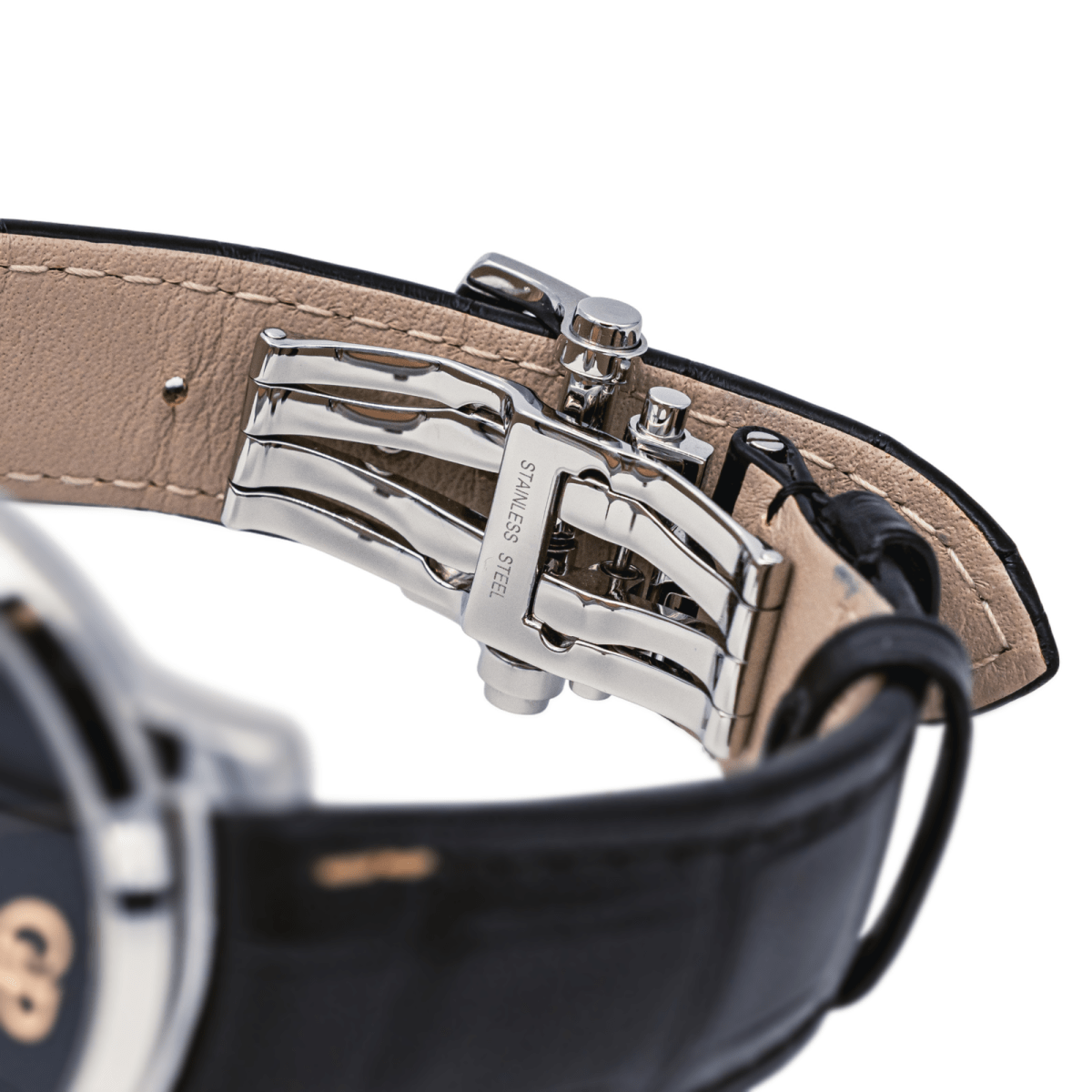 Montre GIRARD - PERREGAUX "Infinity" en acier, saphir et cuir - Castafiore