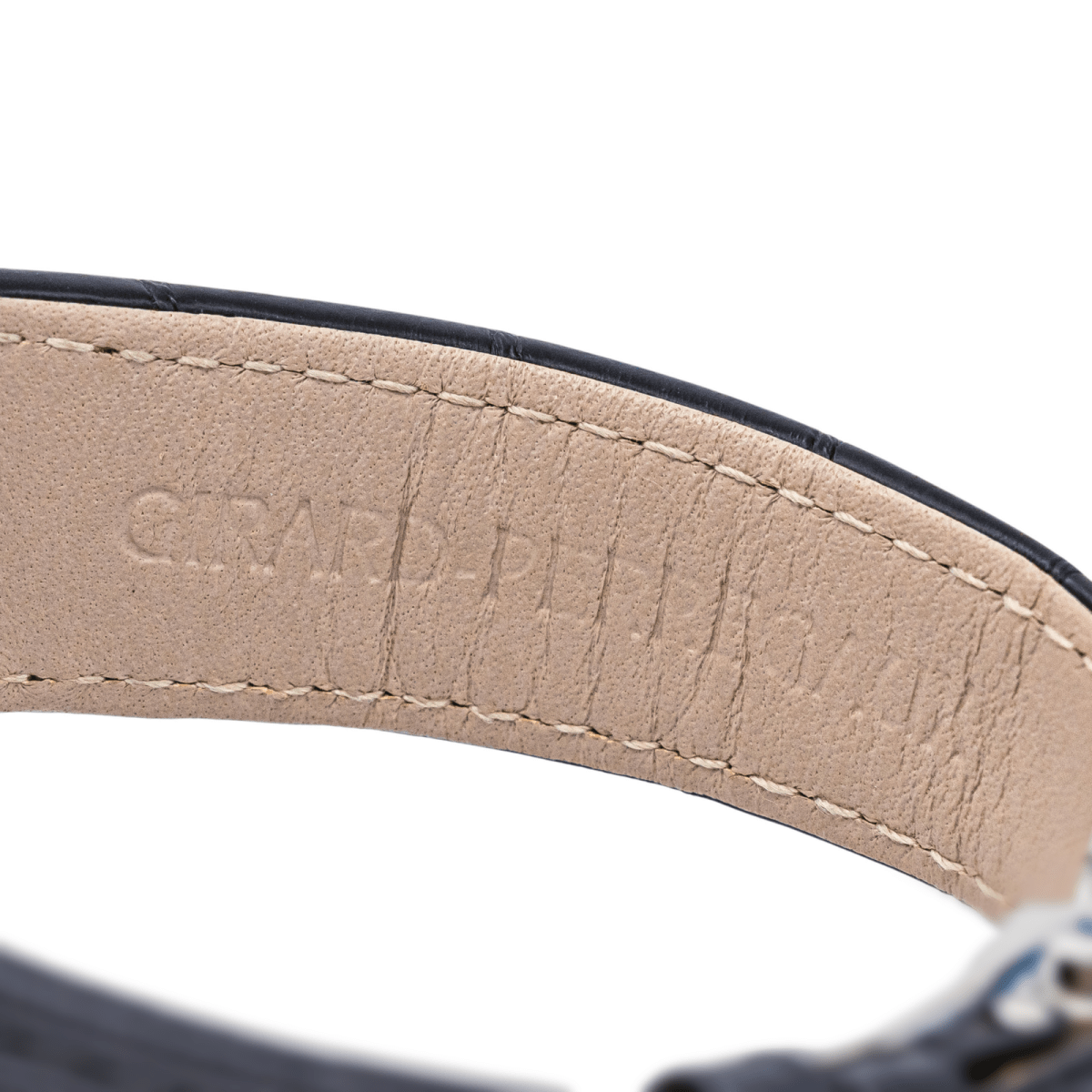 Montre GIRARD - PERREGAUX "Infinity" en acier, saphir et cuir - Castafiore