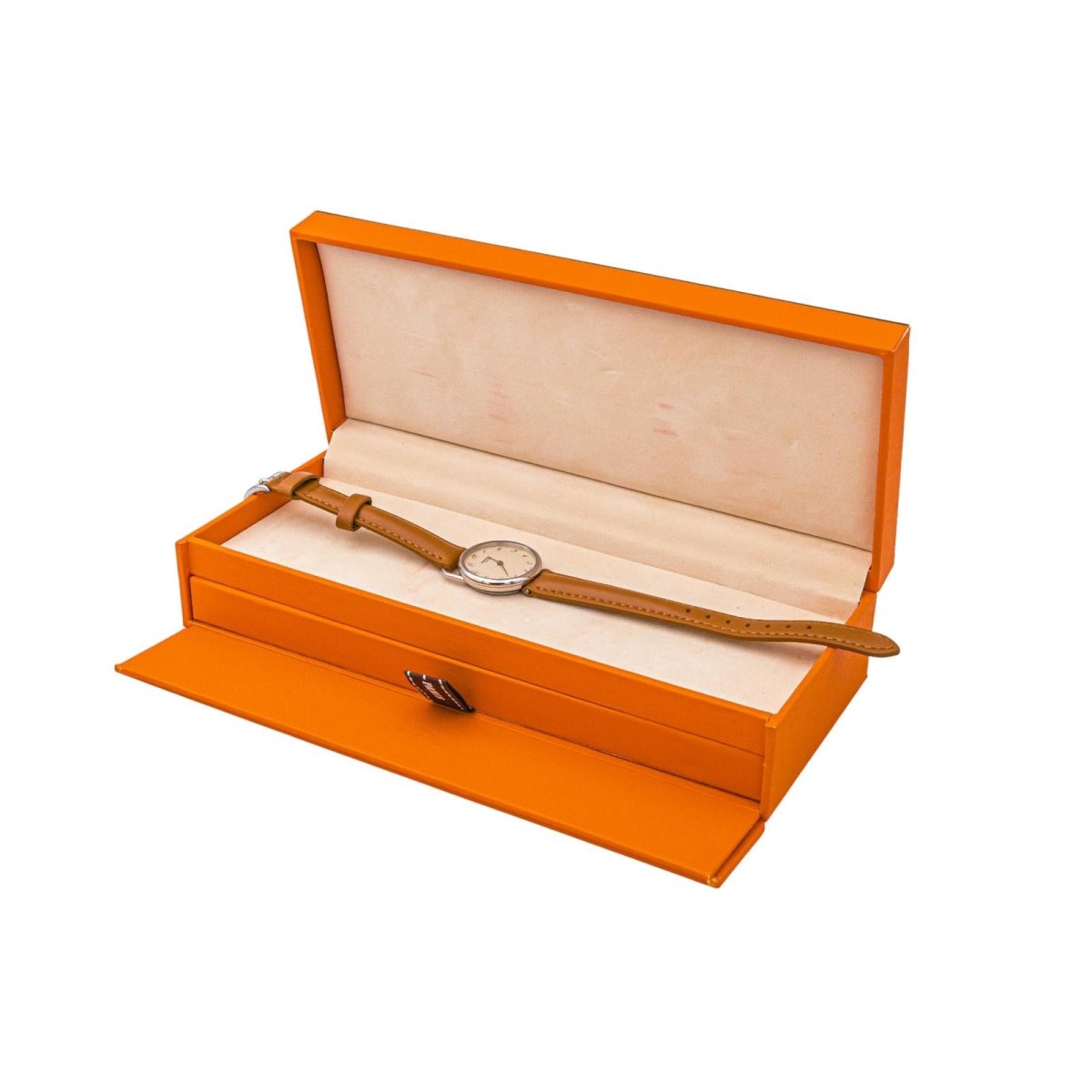 Montre Hermès, "Arceau" en argent et acier - Castafiore