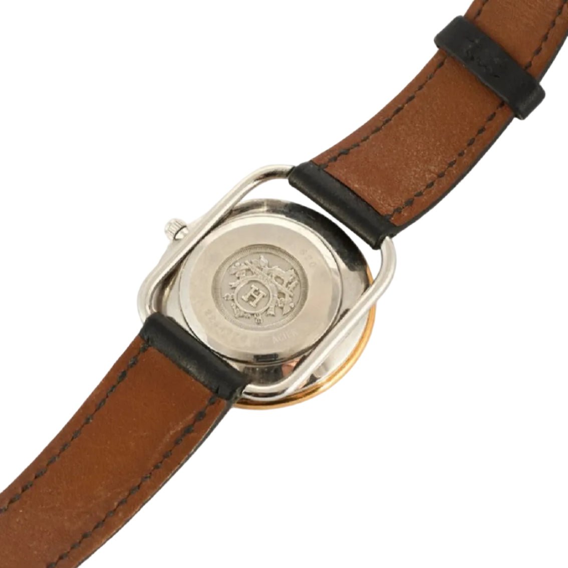 Montre HERMÈS "Arceau" en cuir et quartz - Castafiore