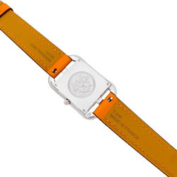 Montre Hermès, "Cape Cod", acier sur cuir. - Castafiore