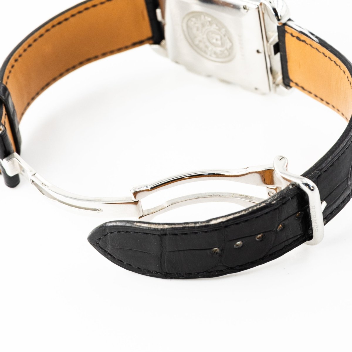 Montre HERMÈS "Cape Cod Chrono" en acier et cuir - Castafiore