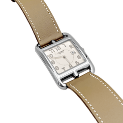 Montre HERMÈS Cape Cod en acier et cuir - Castafiore