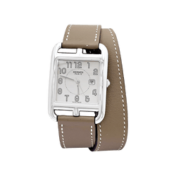 Montre HERMÈS Cape Cod en acier et cuir - Castafiore