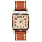 Montre HERMES "Cape Cod" en acier et cuir - Castafiore